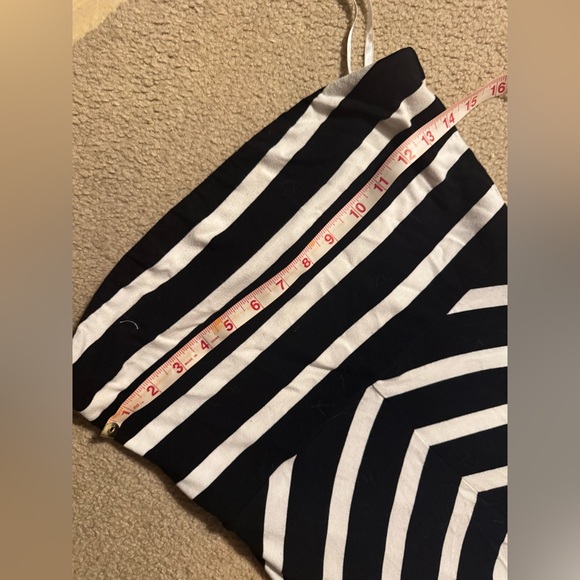 WHBM Black and White Striped Strapless hi-low dress - Picture 13 of 16